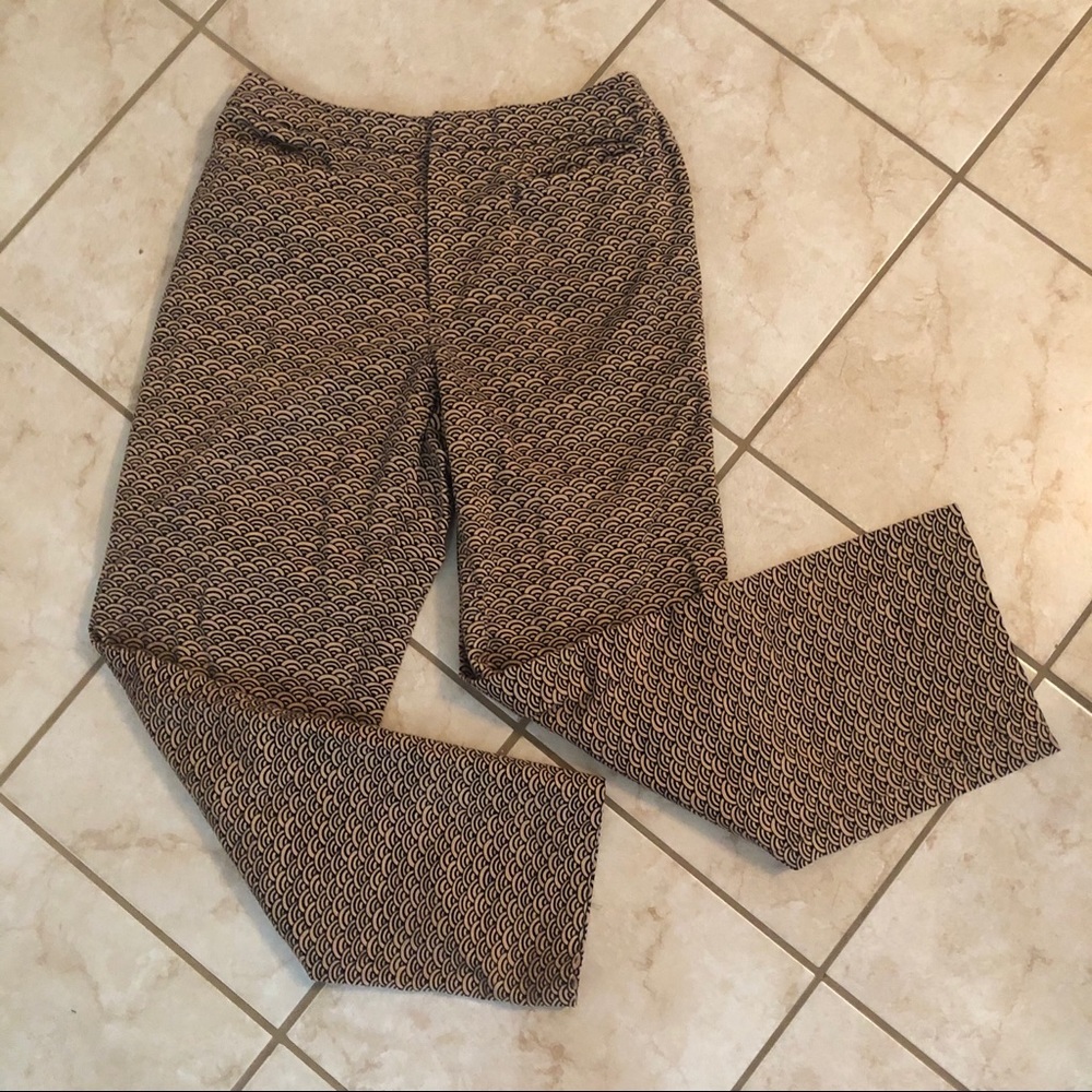 Dana Buchman Patterned Straight Leg Pants Size 6